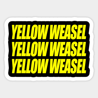 Yellow Weasel Sticker